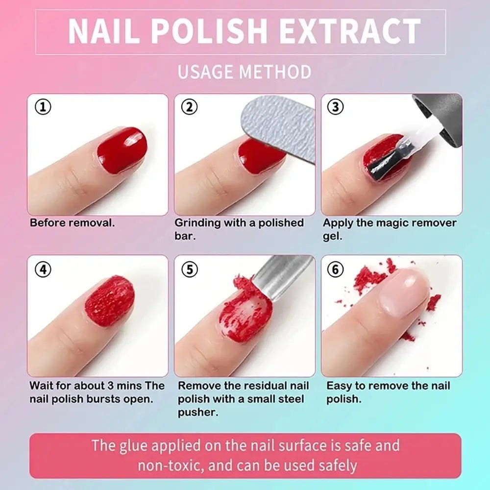 Magic Gel Nail Polish Remover – Fast, Gentle & Odor - Free Polish Removal - GNS Beauty & Personal Care