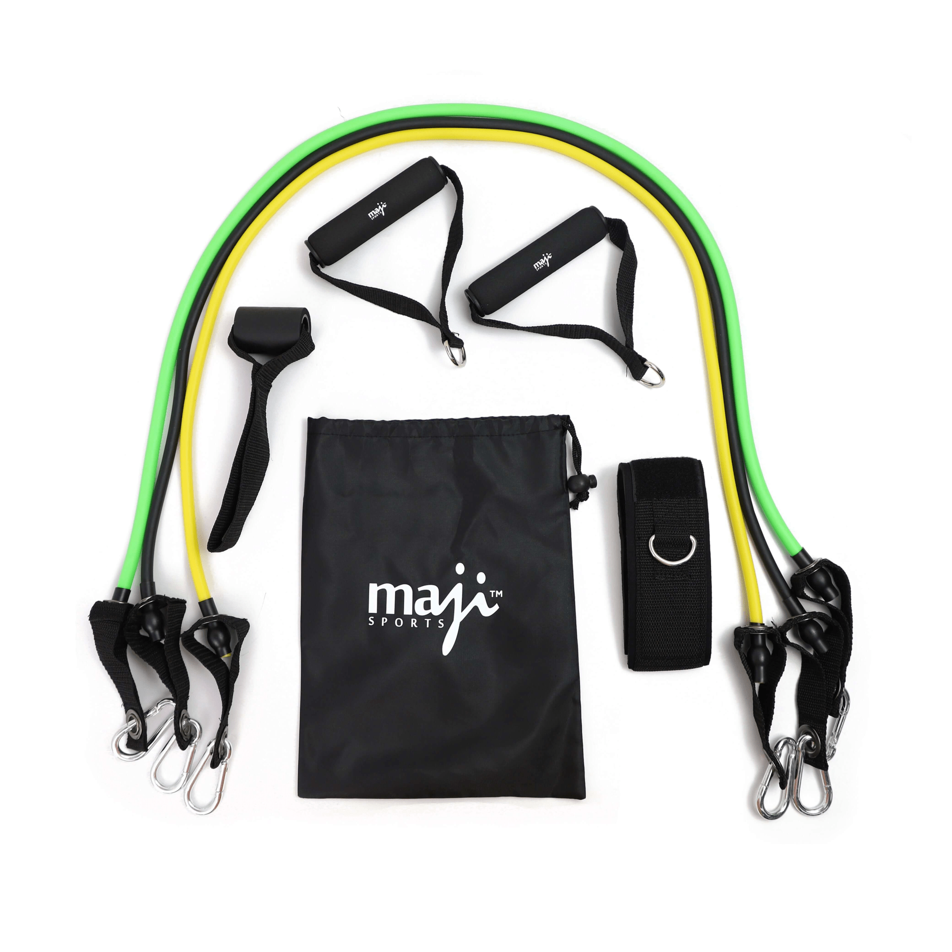 Maji Sports Full - Body Resistance Training Workout Tube Kit – Strength, Mobility & Flexibility in One Set - GNS Beauty & Personal Care