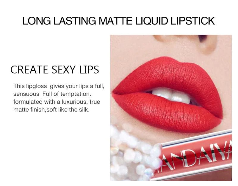 Matte Liquid Lipstick Set of 6 – Bold Color, All - Day Confidence - GNS Beauty & Personal Care