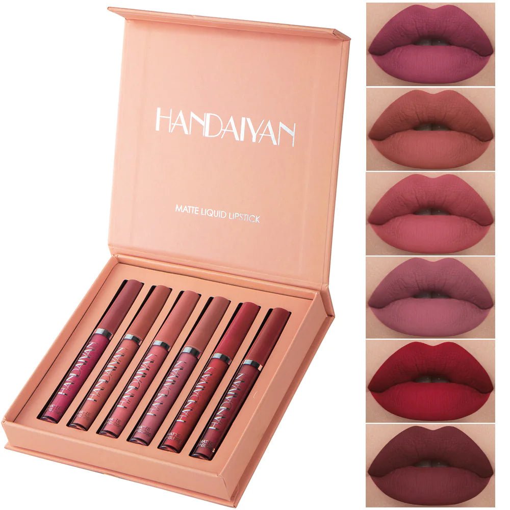 Matte Liquid Lipstick Set of 6 – Bold Color, All - Day Confidence - GNS Beauty & Personal Care