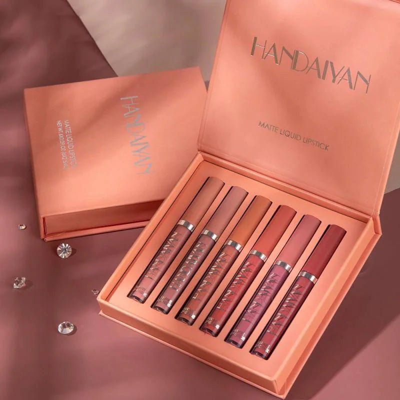 Matte Liquid Lipstick Set of 6 – Bold Color, All - Day Confidence - GNS Beauty & Personal Care