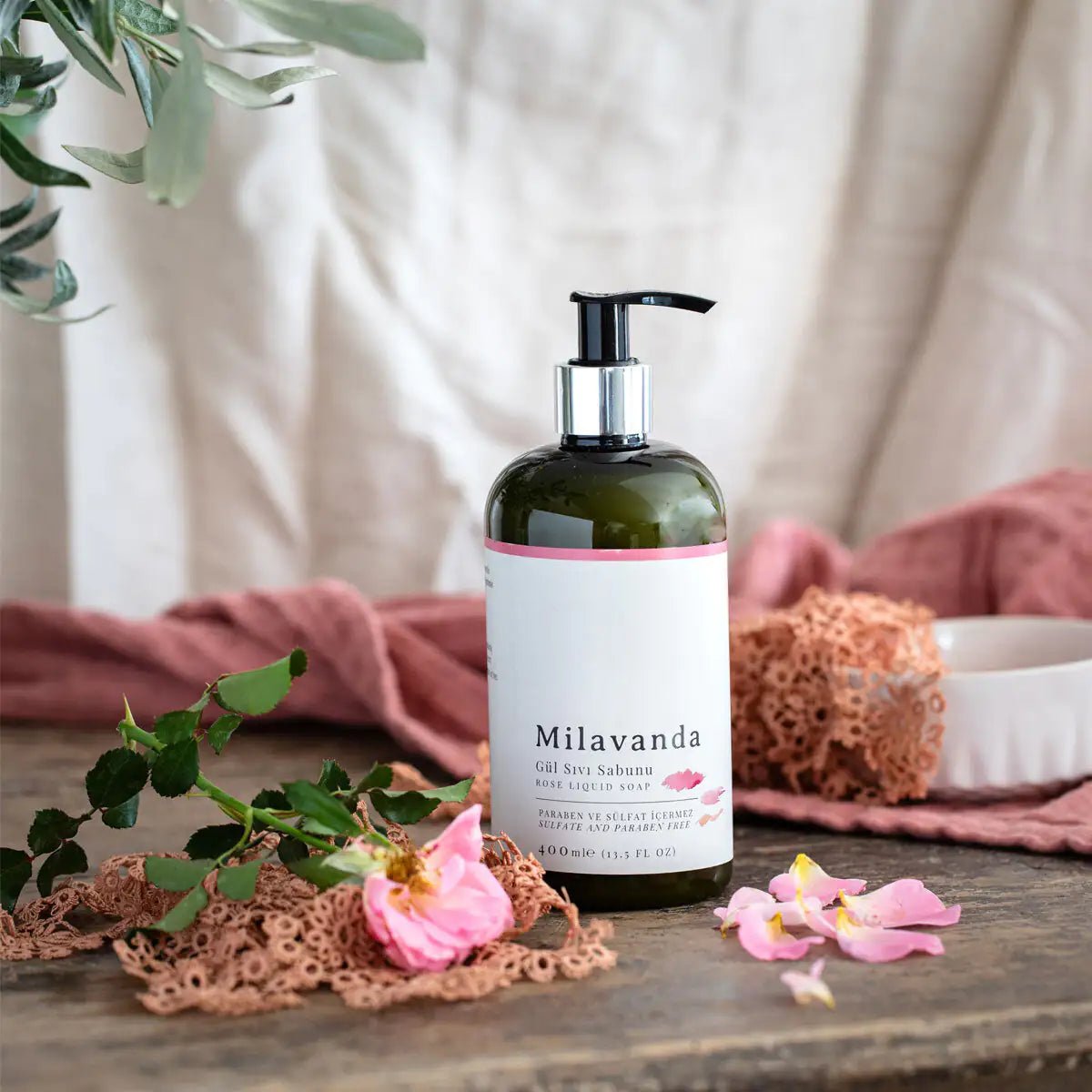 Milavanda Rose Liquid Soap 400 Ml - GNS Beauty & Personal Care