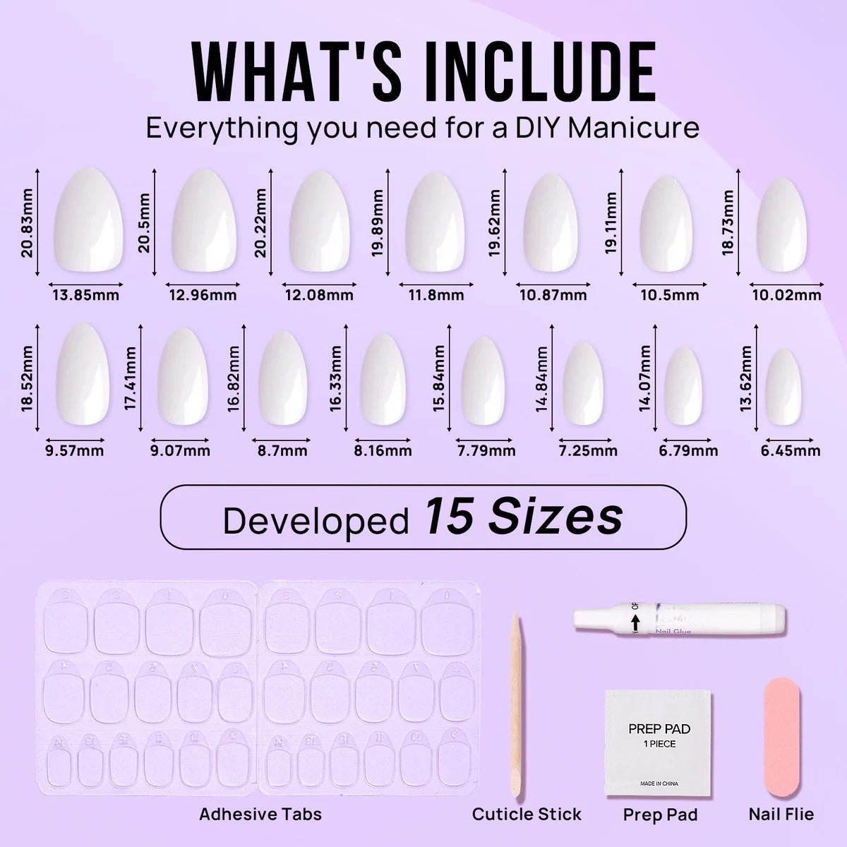 Milky Way Almond Nails – Soft Gel Press - On Kit for a Cosmic Glow - GNS Beauty & Personal Care