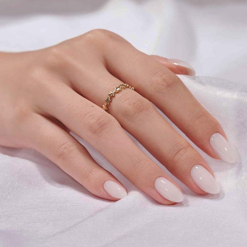 Milky Way Almond Nails – Soft Gel Press - On Kit for a Cosmic Glow - GNS Beauty & Personal Care