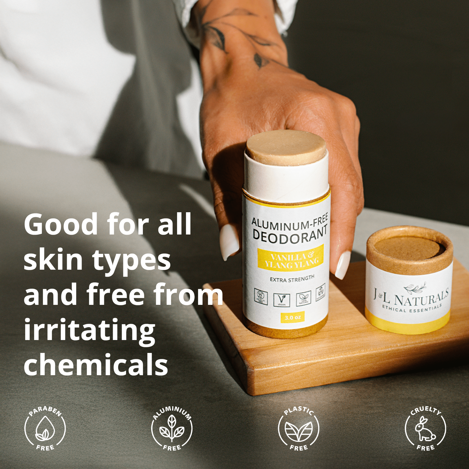 Mineral Deodorant (2 - Pack) – Baking Soda - Free for Sensitive Skin - GNS Beauty & Personal Care