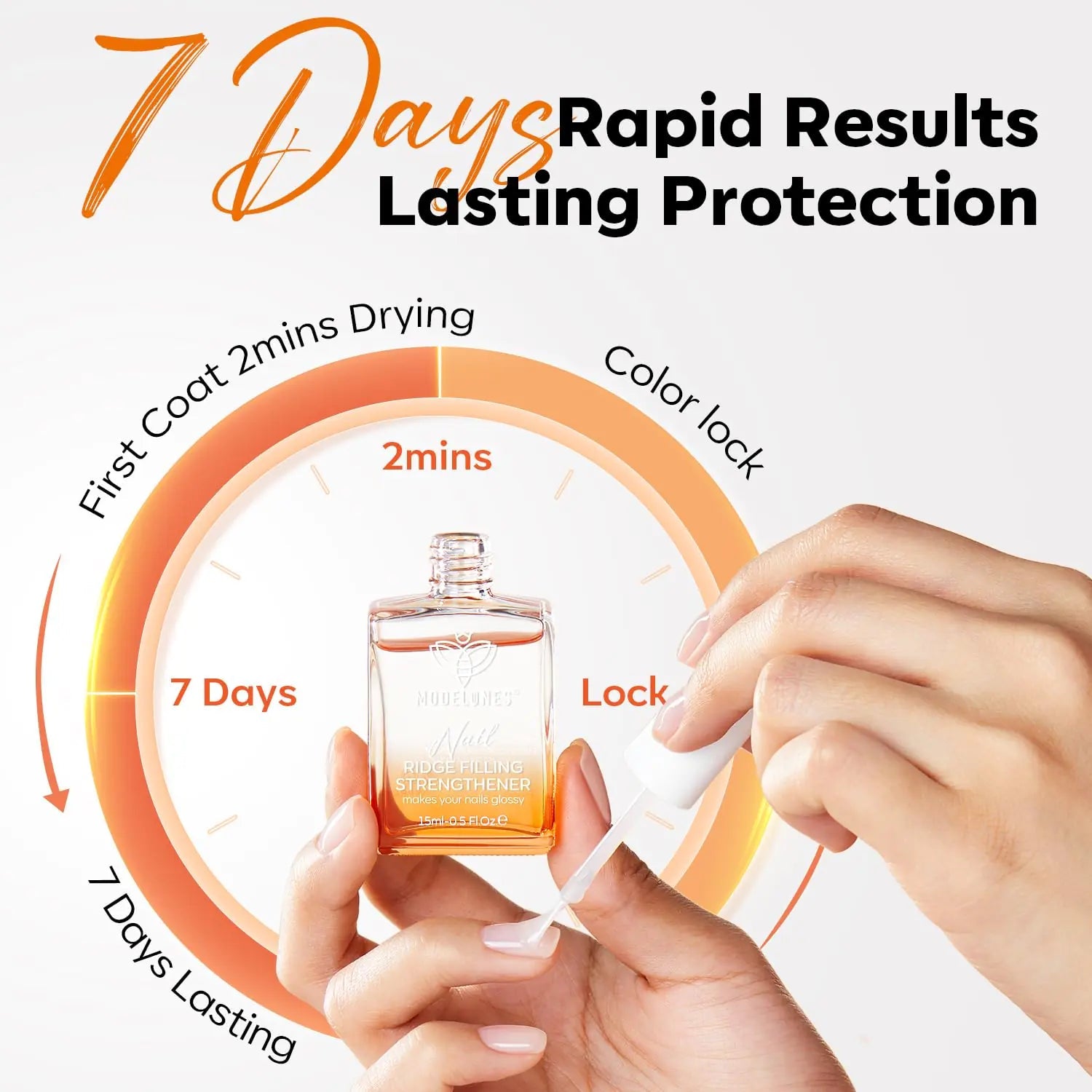 Modelones Nail Strengthener 8 - in - One Repair & Growth Treatment, 15ml - GNS Beauty & Personal Care