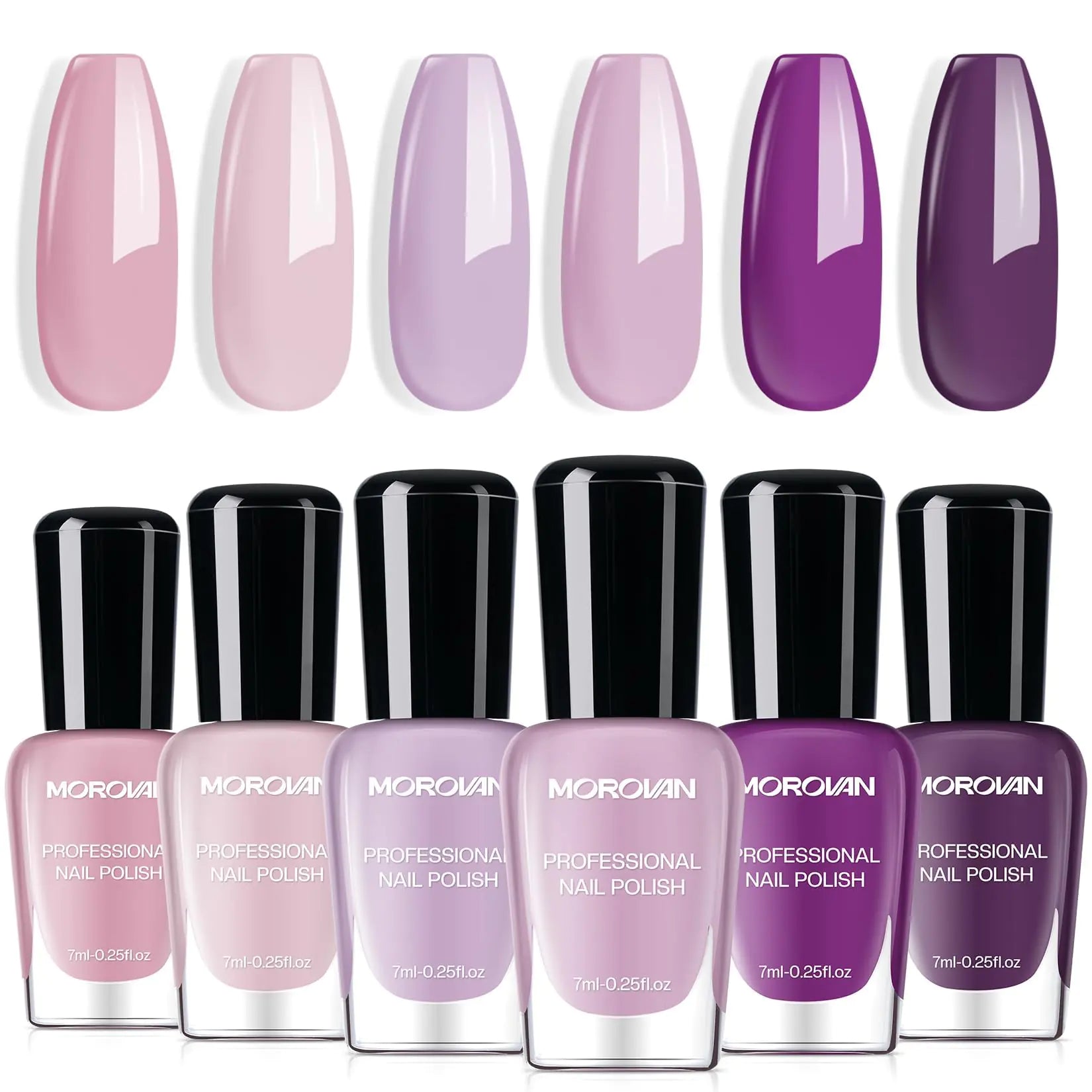 Morovan Lilac Nail Polish Set – Elegant, Quick - Dry Color for Effortless Beauty - GNS Beauty & Personal Care