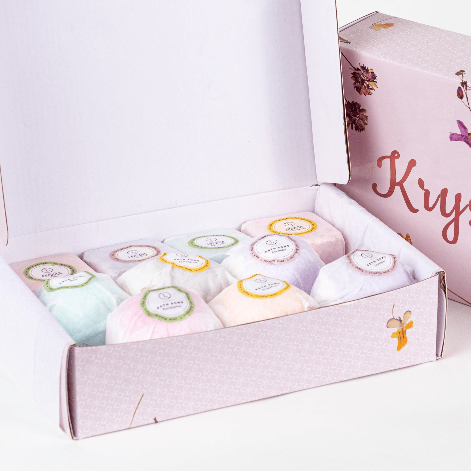 Natural Bath Bombs and Shower Steamers Set - in a Gift Box - GNS Beauty & Personal Care