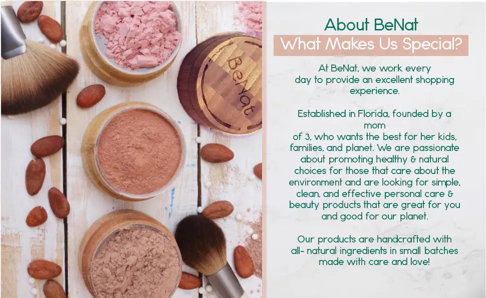 Natural Blush Loose Powder Set with Reusable Bamboo Container - GNS Beauty & Personal Care