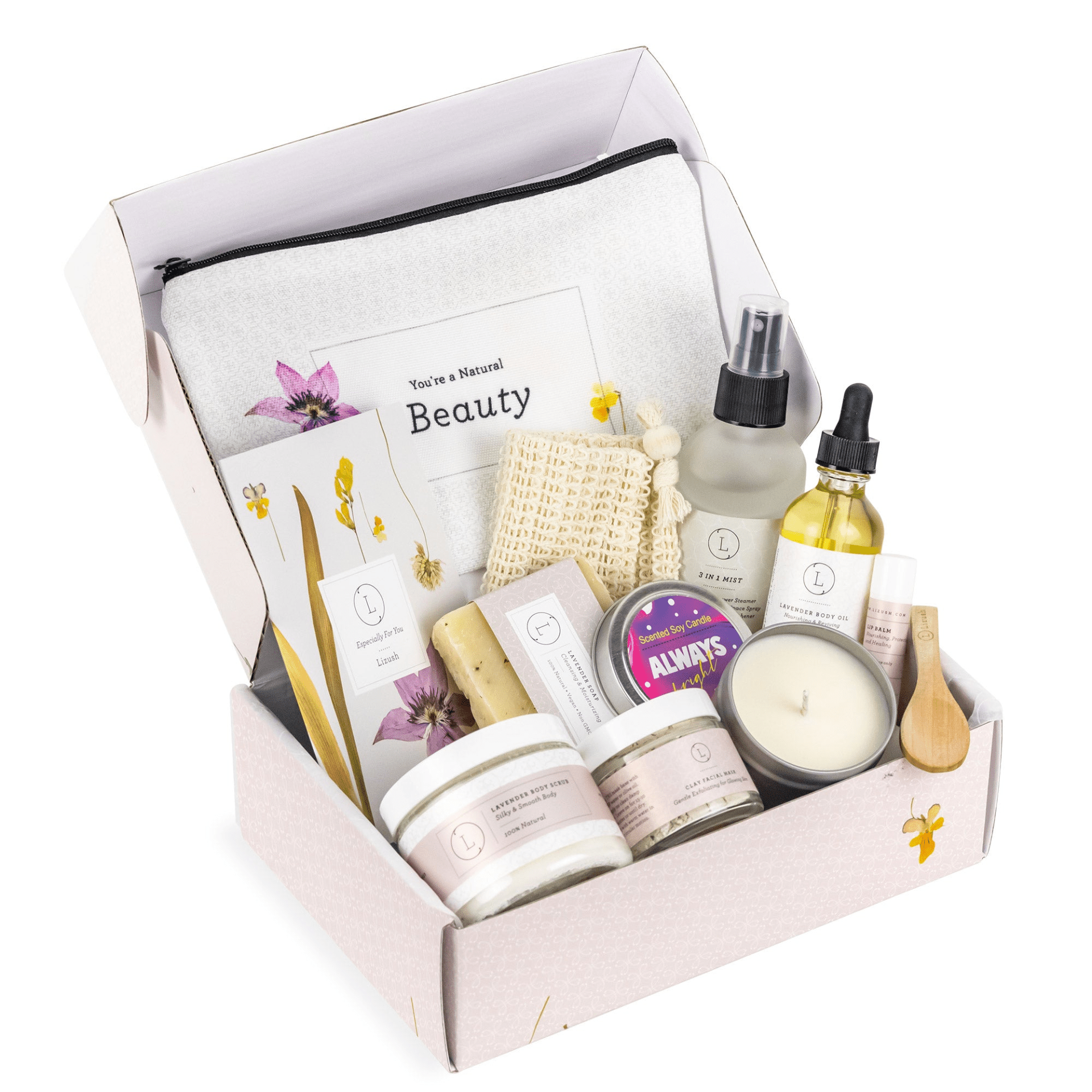 Natural Lavender Spa Gift Box - Pampering Bath & Body Set - GNS Beauty & Personal Care