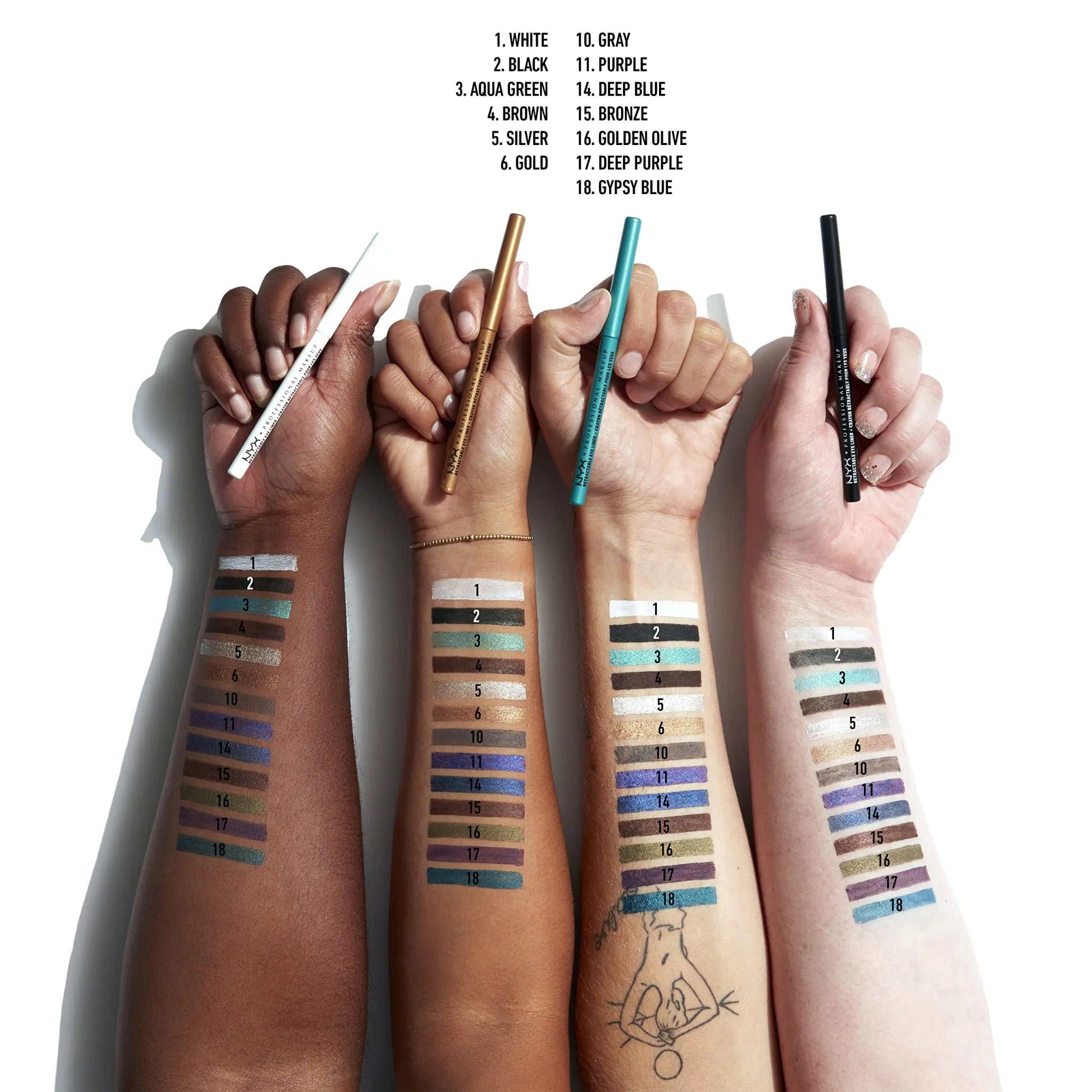 NYX Professional Makeup Mechanical Eyeliner Pencil, Gypsy Blue - Long - Lasting & Creamy Precision - GNS Beauty & Personal Care