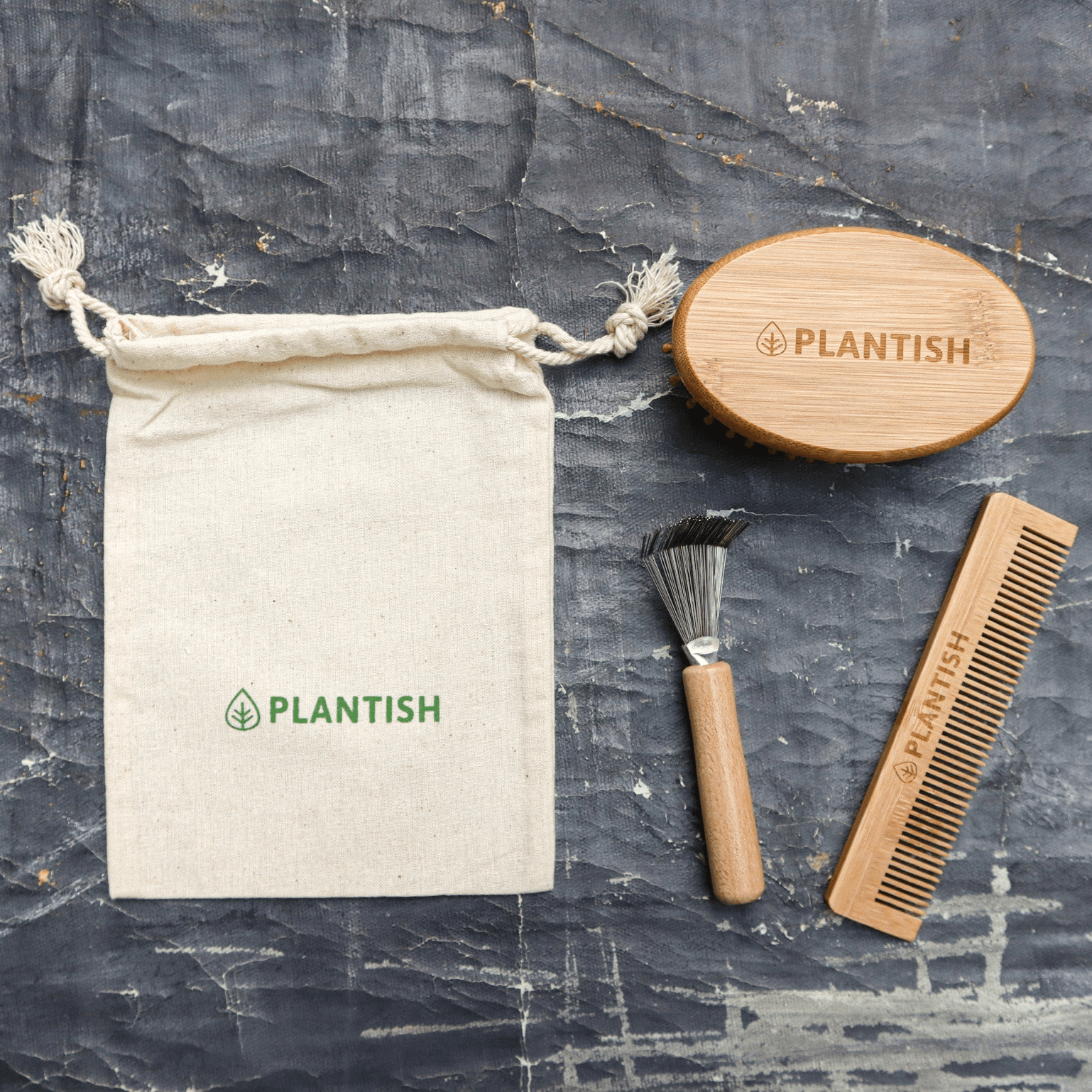 On - The - Go Bamboo Hair Brush Set – Sustainable & Travel - Friendly Grooming - GNS Beauty & Personal Care