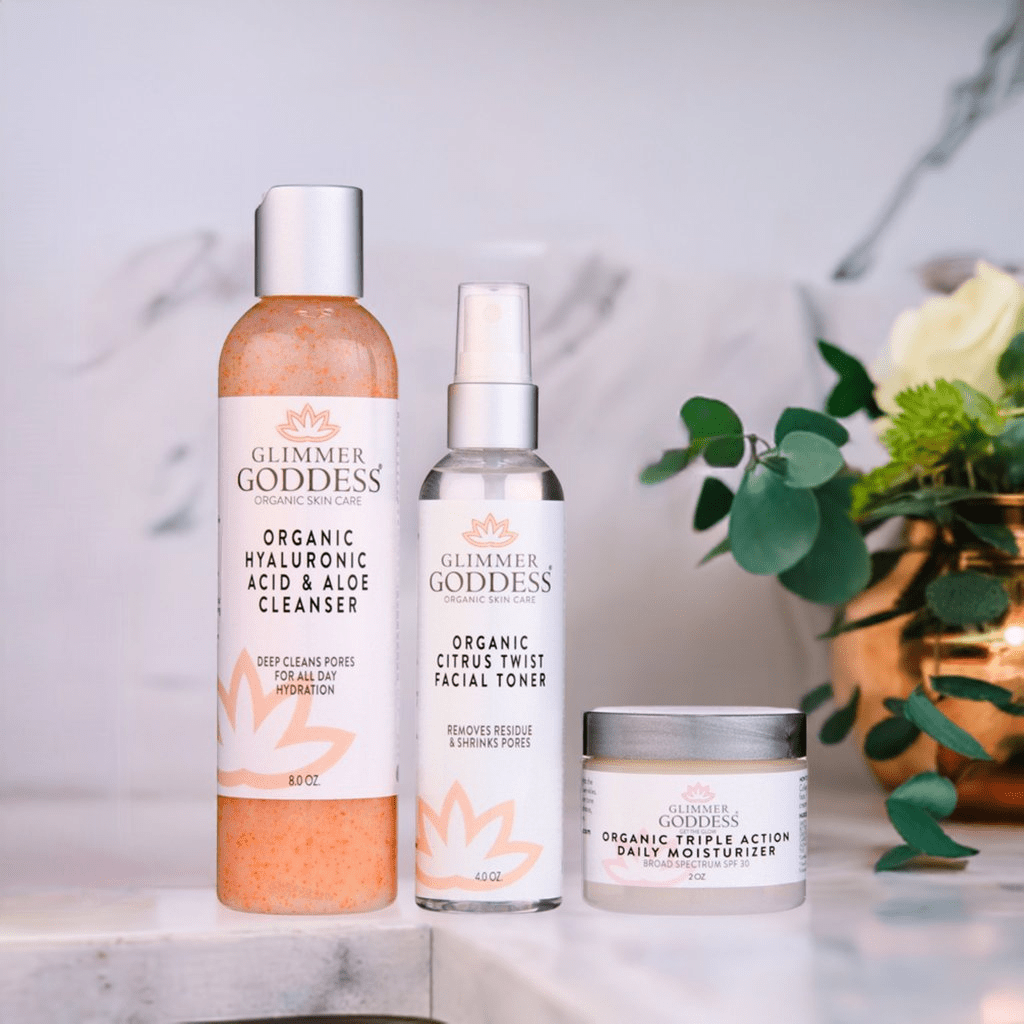 Organic 3 - Step Anti - Aging Skincare Kit | Cleanse, Tone, Hydrate - GNS Beauty & Personal Care