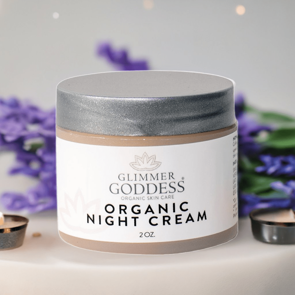 Organic Anti Aging Night Cream by Glimmer Goddess for Firm, Hydrated Skin - GNS Beauty & Personal Care