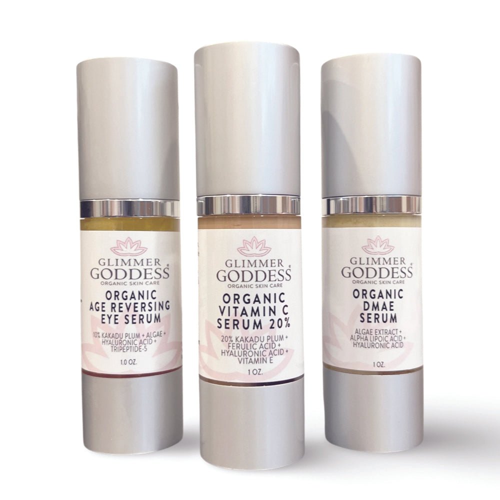 Organic Anti - Aging Trio Vitamin C + DMAE + Age Reversing Eye Serum - GNS Beauty & Personal Care