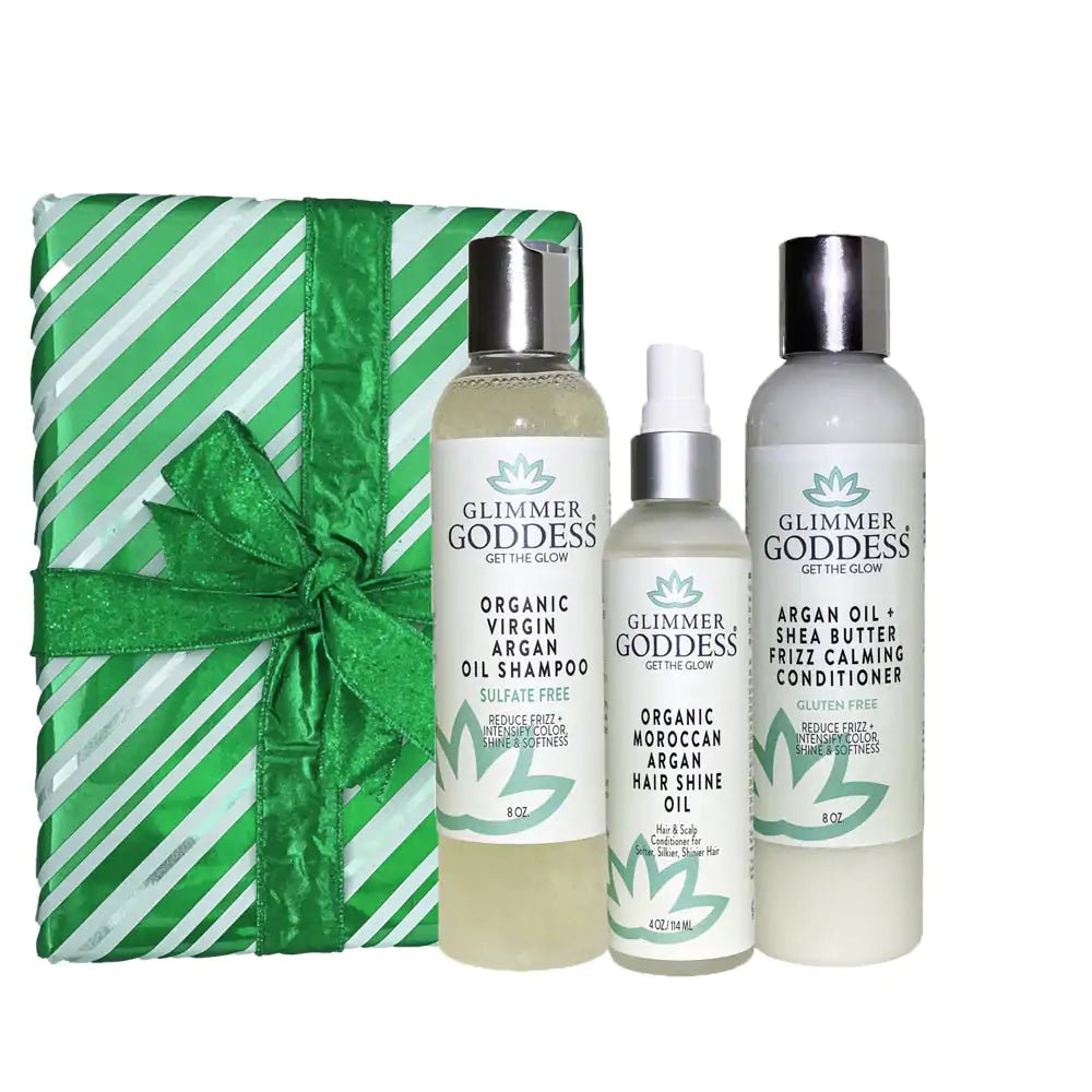 Organic Argan Oil Hair Care Set: Shampoo, Conditioner & Shine Spray - GNS Beauty & Personal Care