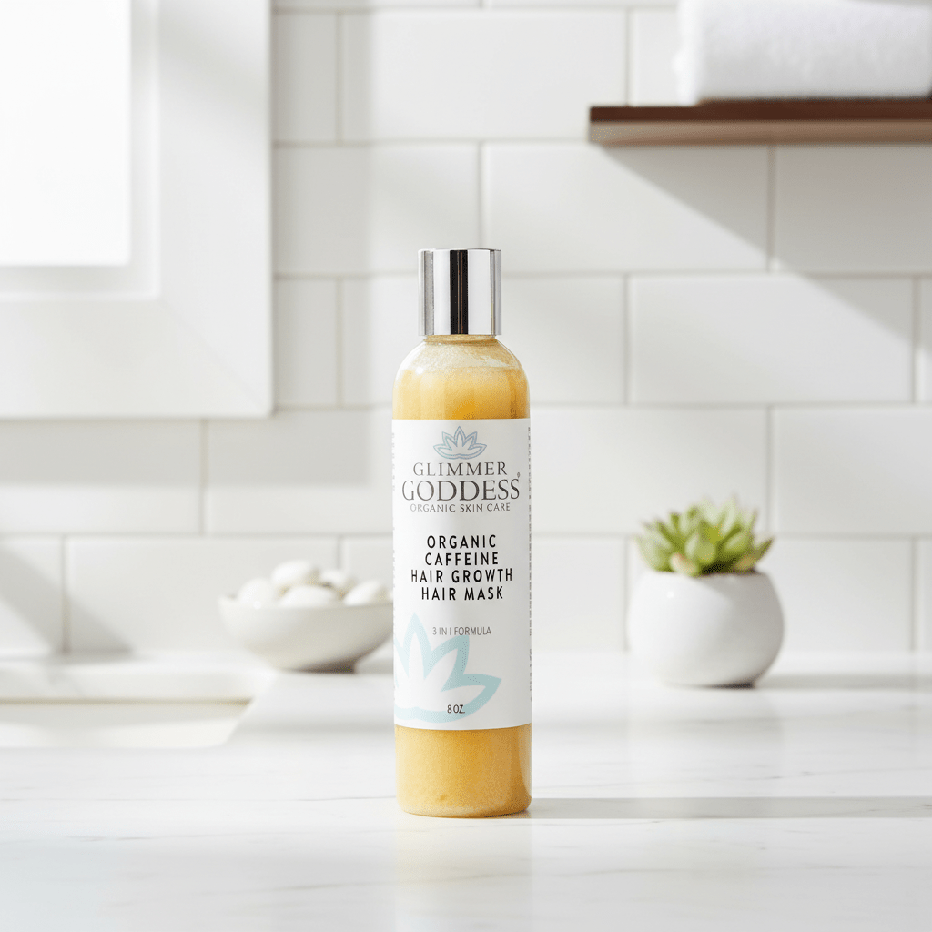 Organic Caffeine Hair Mask with Rosemary & Peppermint by Glimmer Goddess - GNS Beauty & Personal Care