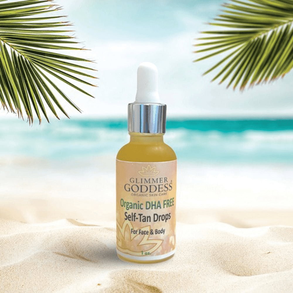 Organic DHA Free Tanning Drops – Natural Glow for Face & Body, 1 oz - GNS Beauty & Personal Care