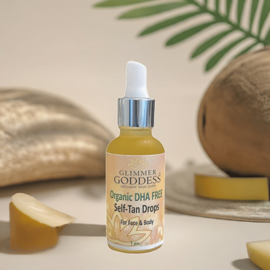 Organic DHA Free Tanning Drops – Natural Glow for Face & Body, 1 oz - GNS Beauty & Personal Care
