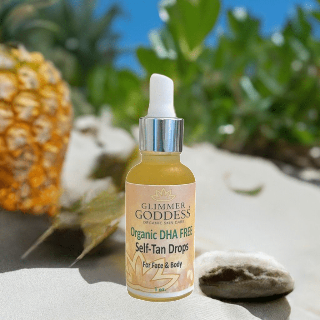 Organic DHA Free Tanning Drops – Natural Glow for Face & Body, 1 oz - GNS Beauty & Personal Care