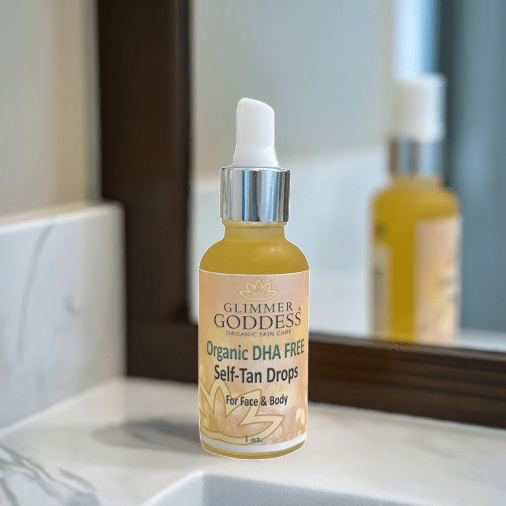 Organic DHA Free Tanning Drops – Natural Glow for Face & Body, 1 oz - GNS Beauty & Personal Care