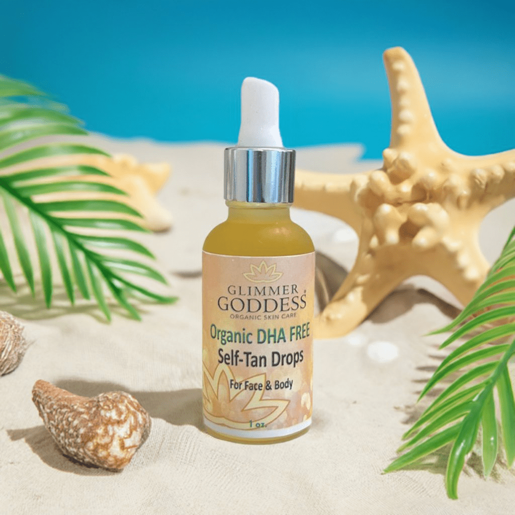 Organic DHA Free Tanning Drops – Natural Glow for Face & Body, 1 oz - GNS Beauty & Personal Care