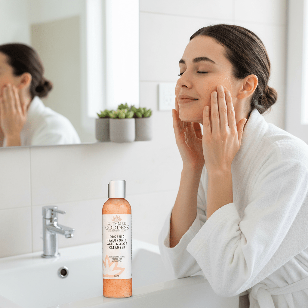 Organic Hyaluronic Acid Cleanser with Aloe & Jojoba by Glimmer Goddess - GNS Beauty & Personal Care