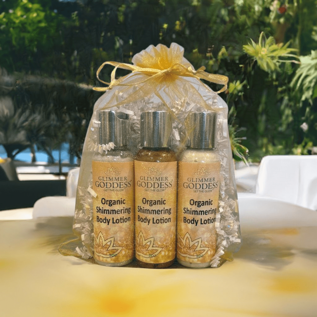 Organic Shimmer Body Lotion Mini Gift Set (Travel 2 oz x3) - GNS Beauty & Personal Care