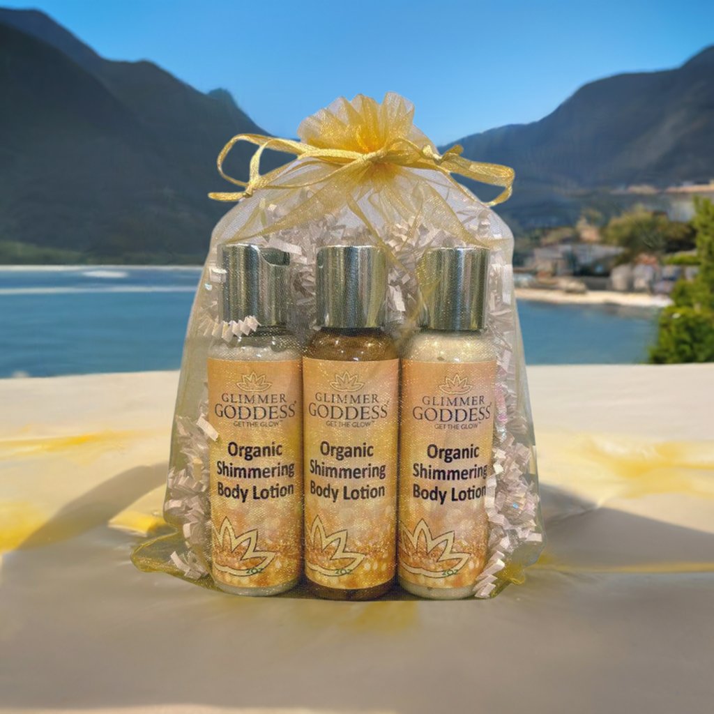 Organic Shimmer Body Lotion Travel Size Gift Set - GNS Beauty & Personal Care