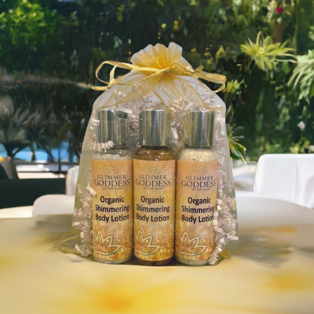 Organic Shimmer Body Lotion Travel Size Gift Set - GNS Beauty & Personal Care