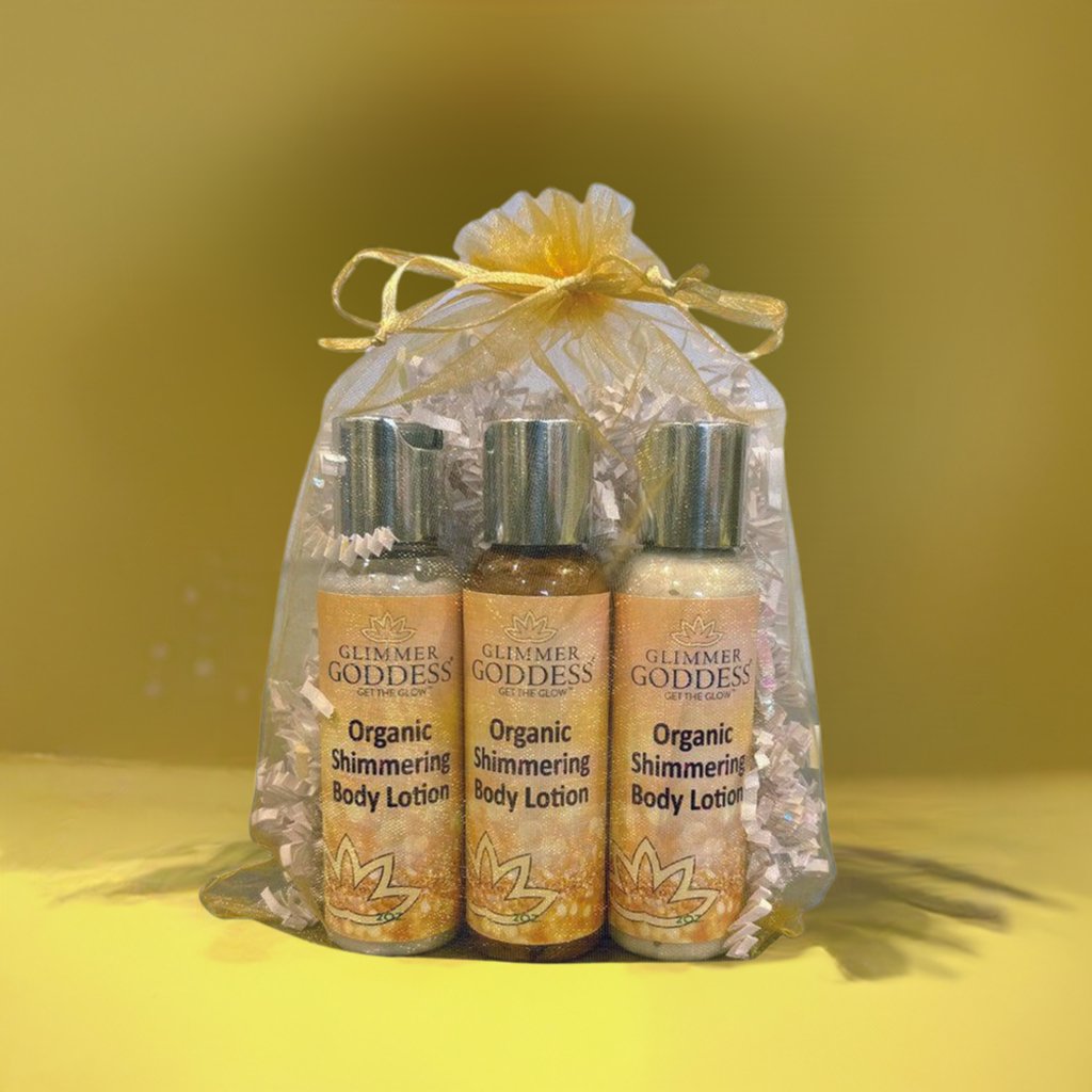 Organic Shimmer Body Lotion Travel Size Gift Set - GNS Beauty & Personal Care