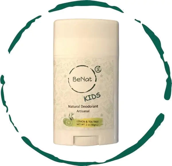 BeNat All-Natural Deodorant for Kids & Teens - Gentle & Aluminum-Free