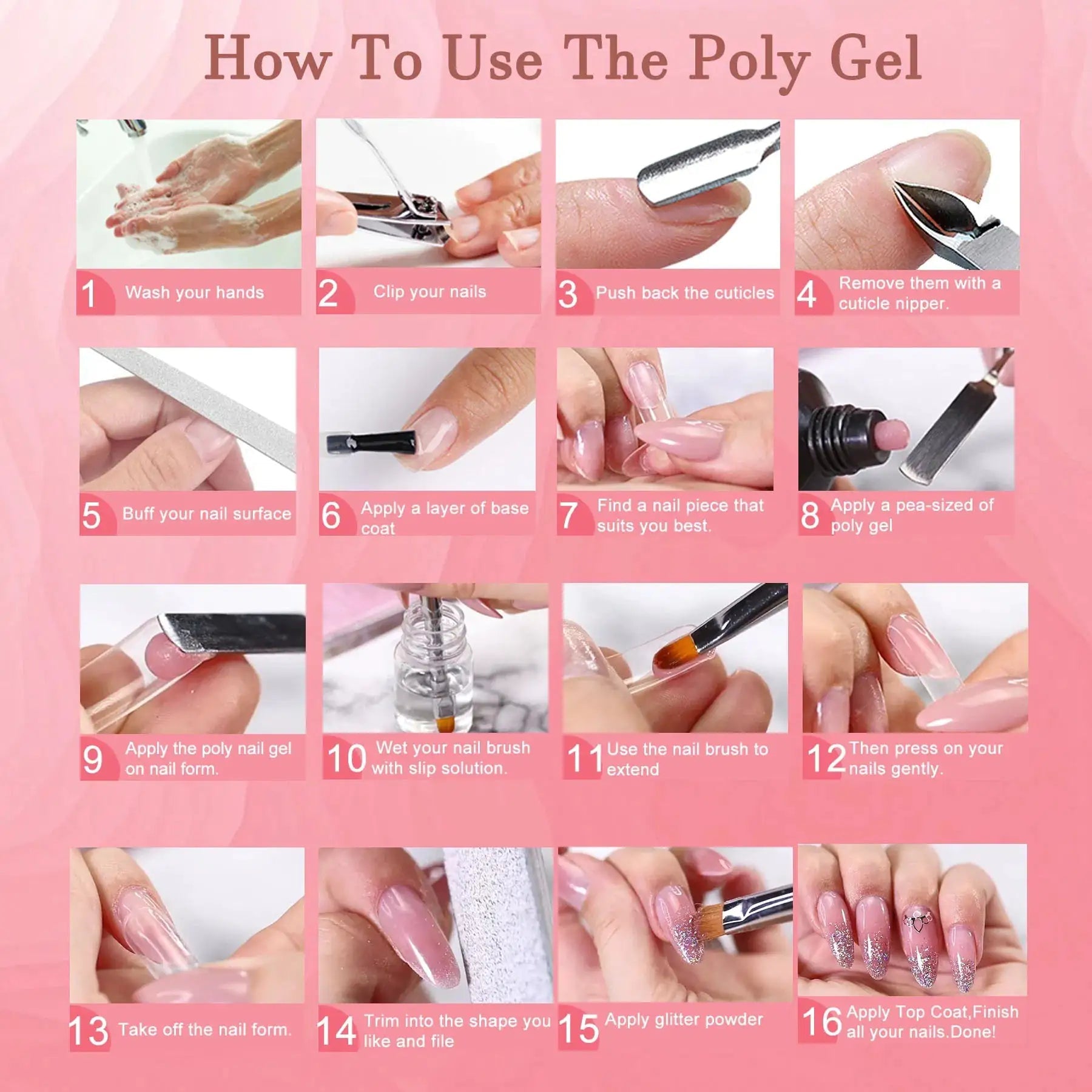 Poly Gel Nail Kit – Beginner - Friendly, Salon - Quality Nails at Home - GNS Beauty & Personal Care