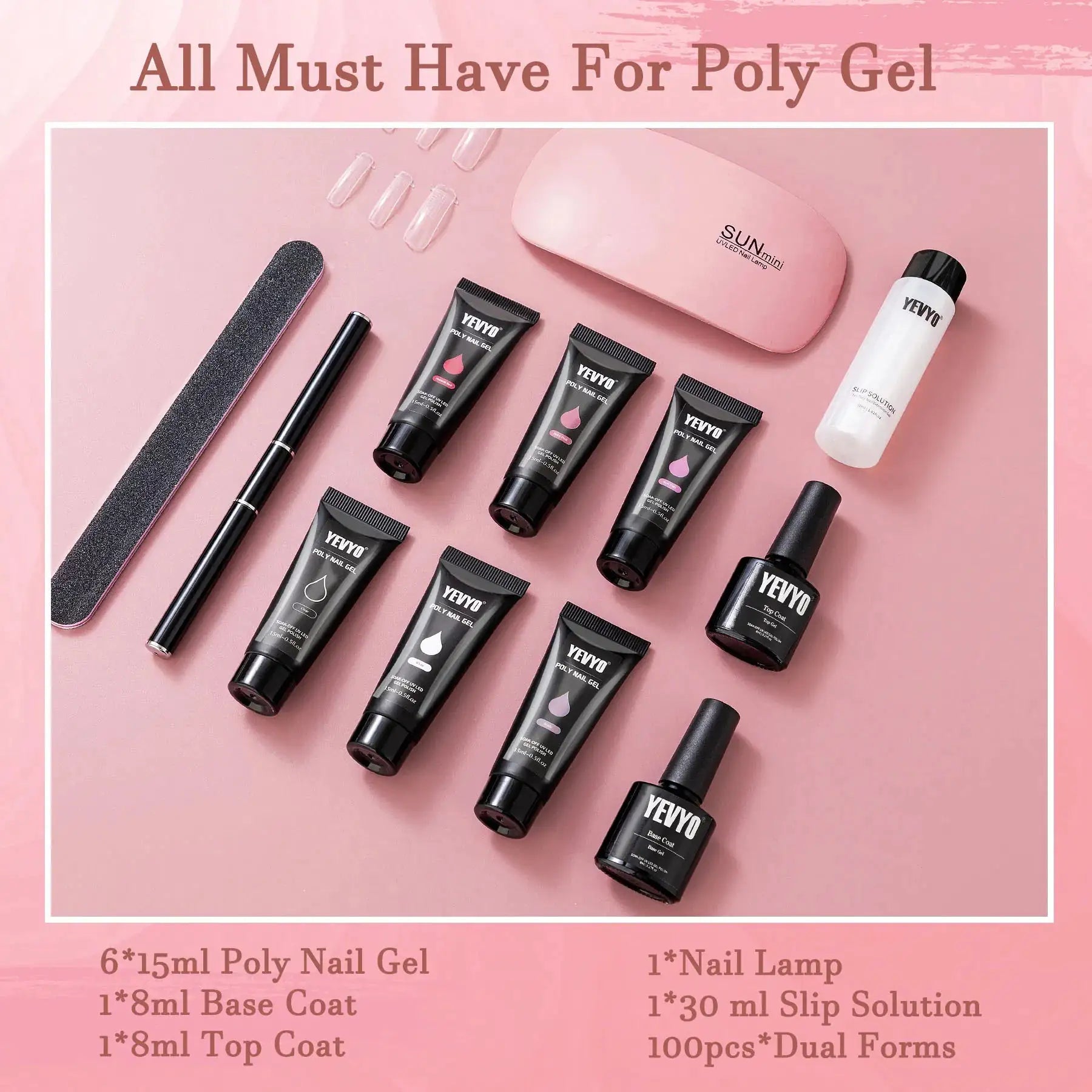 Poly Gel Nail Kit – Beginner - Friendly, Salon - Quality Nails at Home - GNS Beauty & Personal Care