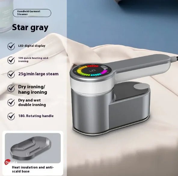 Portable Travel Garment Steamer - Dual - use & Rotating Design - GNS Beauty & Personal Care