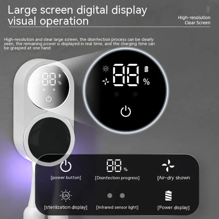 Portable UV Light Toothbrush Cleaner with Multi - Function Holder - GNS Beauty & Personal Care