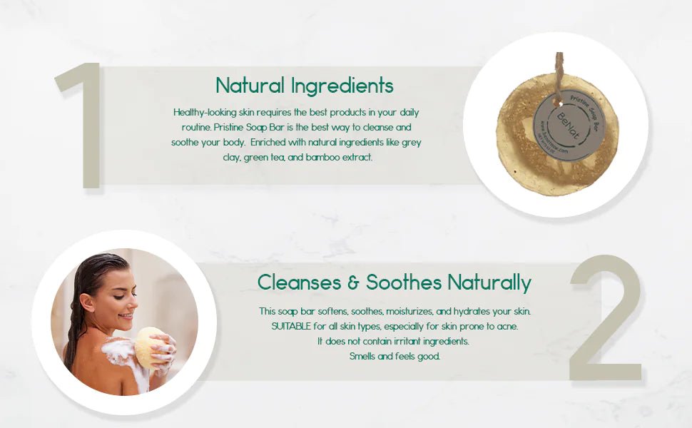 Pristine Soap Bar – Green Clay, Bamboo & Green Tea for a Fresh, Balanced Glow - GNS Beauty & Personal Care