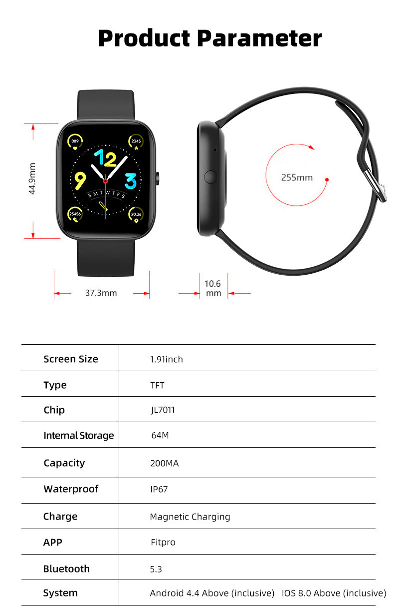 PRO FIT SOLO New Light Weight Health And Fitness Watch - GNS Beauty & Personal Care