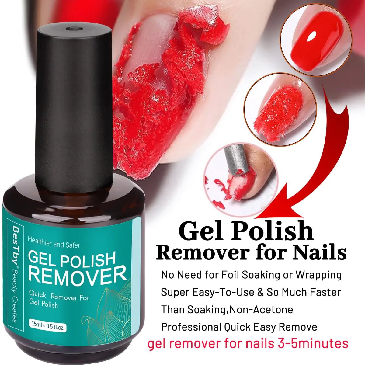 Quick Nail Polish Removal Kit with Cuticle Oil & Essential Tools - GNS Beauty & Personal Care