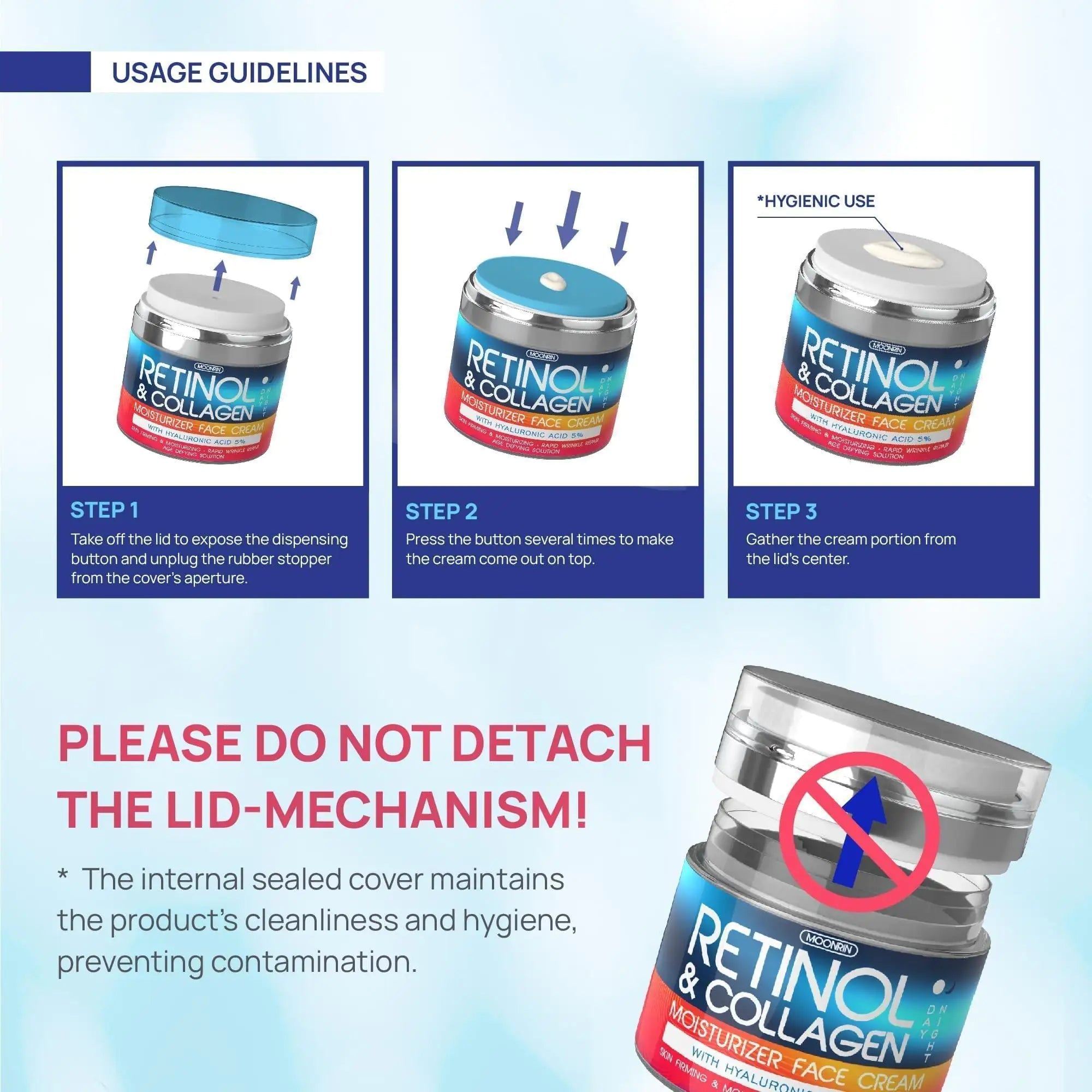 Retinol Cream for Face Collagen Retinol Moisturizer with Hyaluronic Acid 1.8 Oz - GNS Beauty & Personal Care