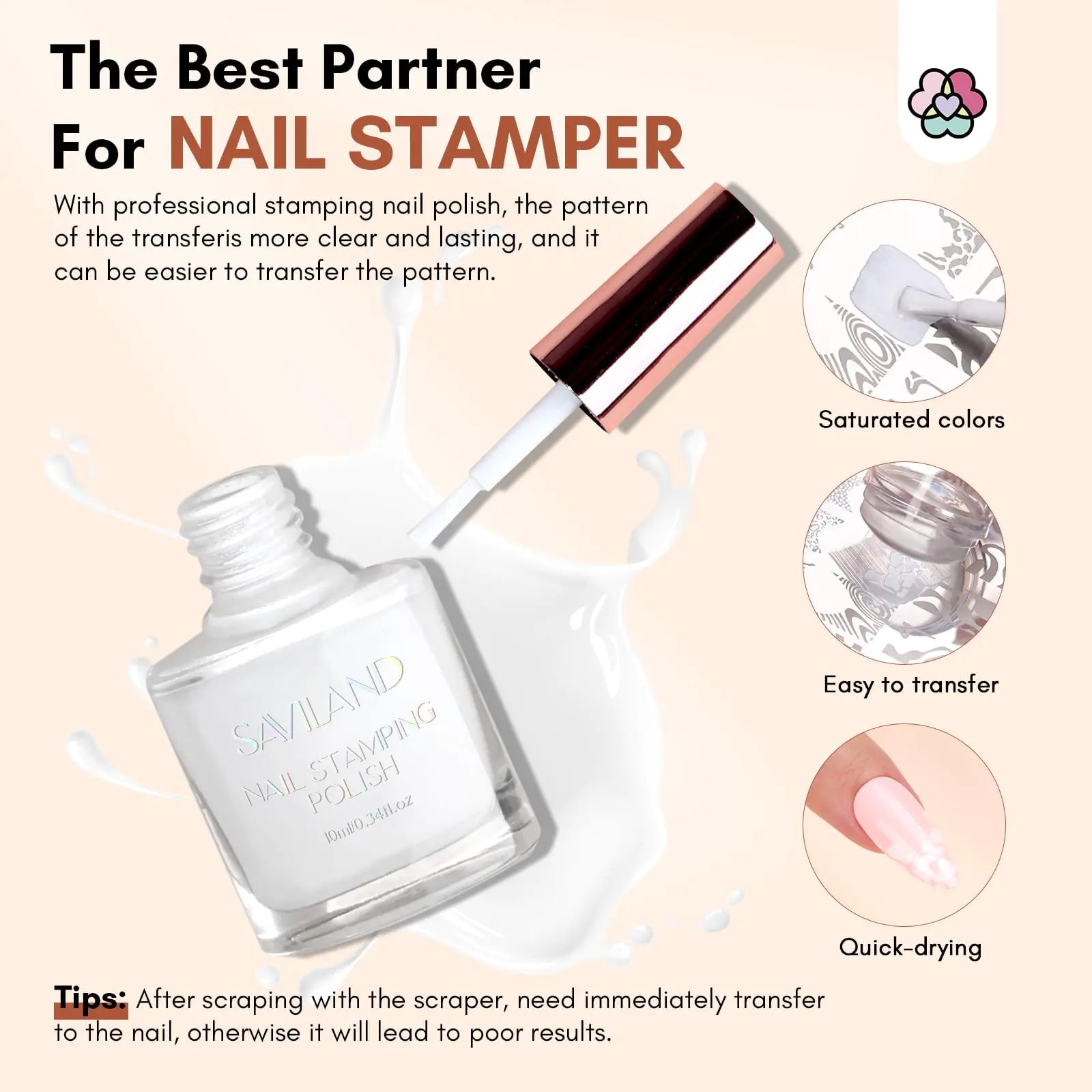 Saviland French Manicure Stamper Kit – Flawless French Tips Made Easy - GNS Beauty & Personal Care