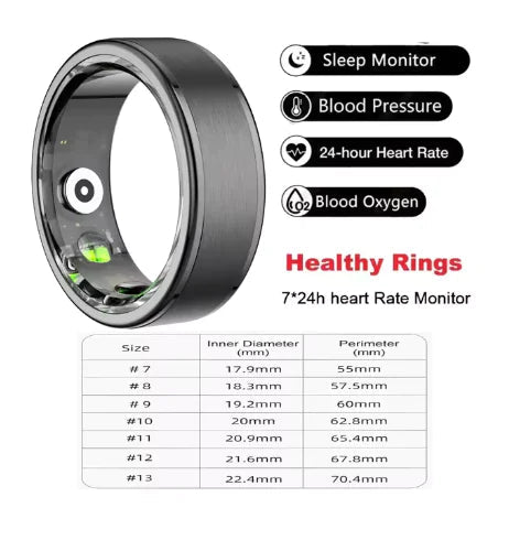Smart Ring Blood Oxygen & Heart Rate Monitor - GNS Beauty & Personal Care