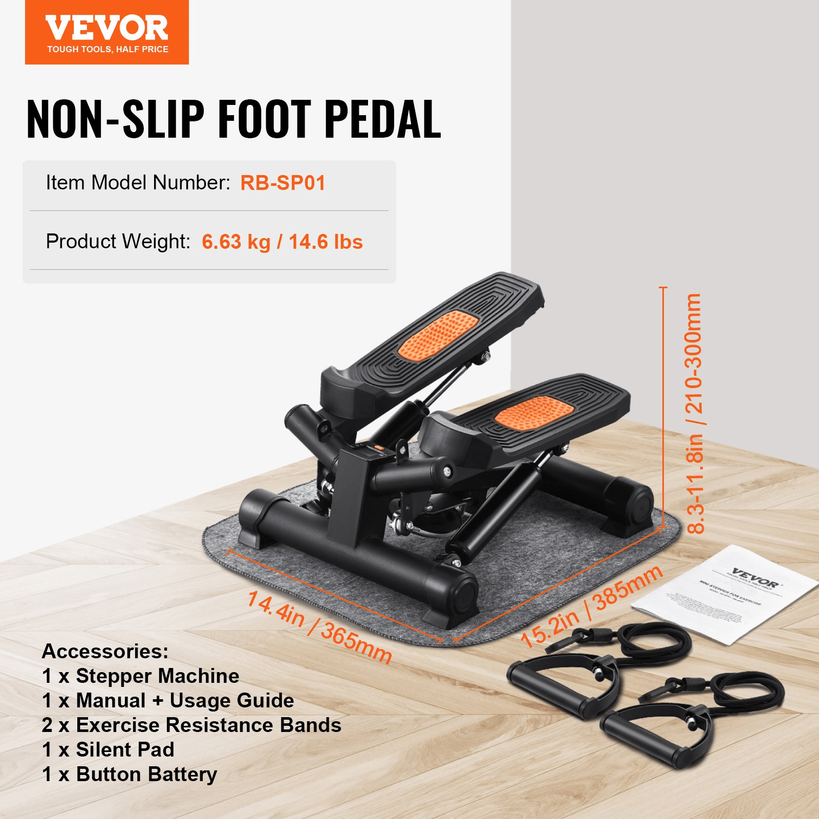 Stair Stepper for Exercise at Home Mini Twist Stepper with Resistance Band - GNS Beauty & Personal Care