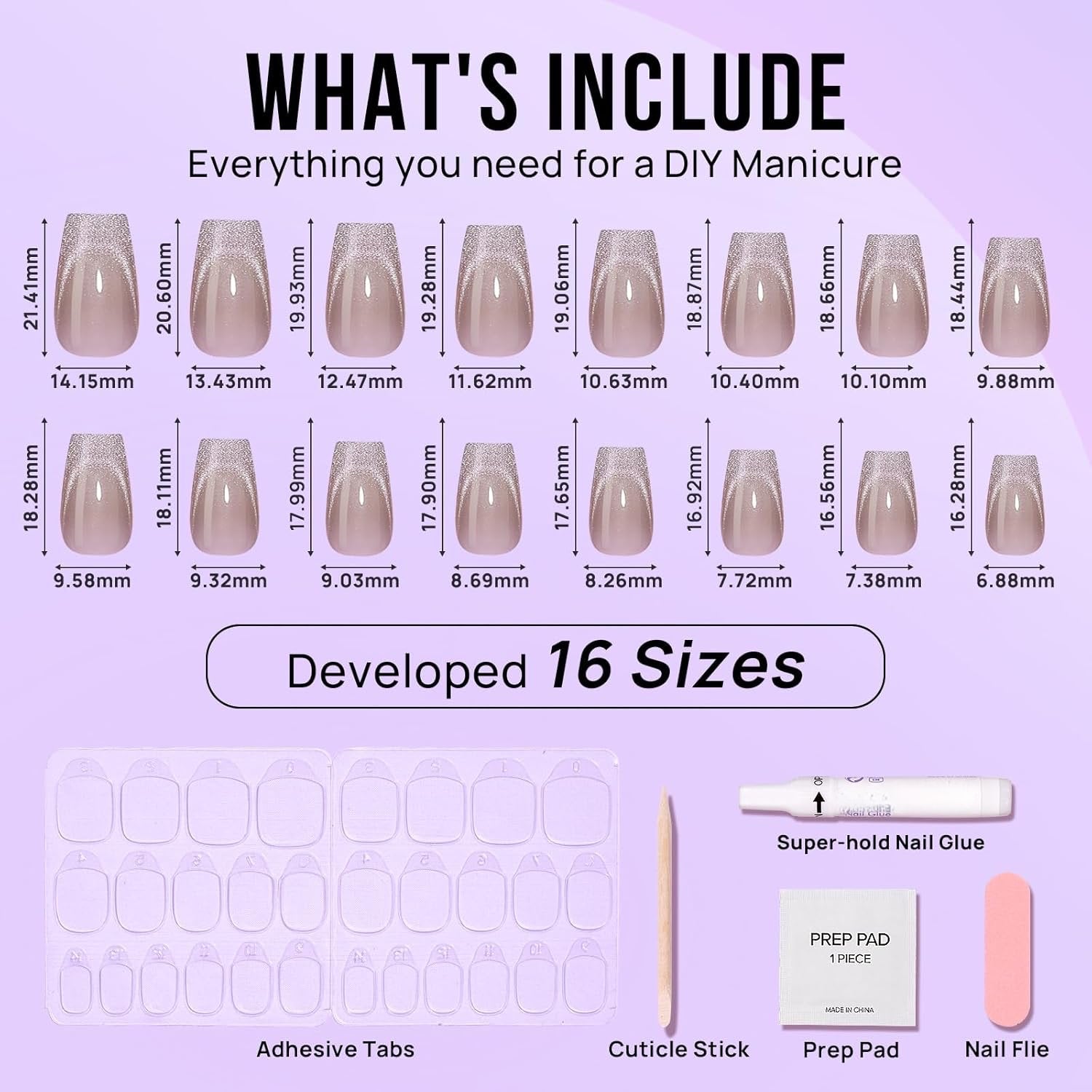 Starlight Shimmer Coffin Nails - Press On Nails - GNS Beauty & Personal Care