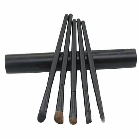 Travel Makeup Brush Set with Compact Travel Case - 5 - Piece Cosmetic Kit - GNS Beauty & Personal Care
