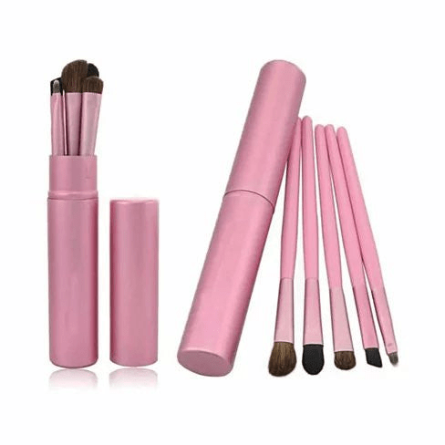 Travel Makeup Brush Set with Compact Travel Case - 5 - Piece Cosmetic Kit - GNS Beauty & Personal Care