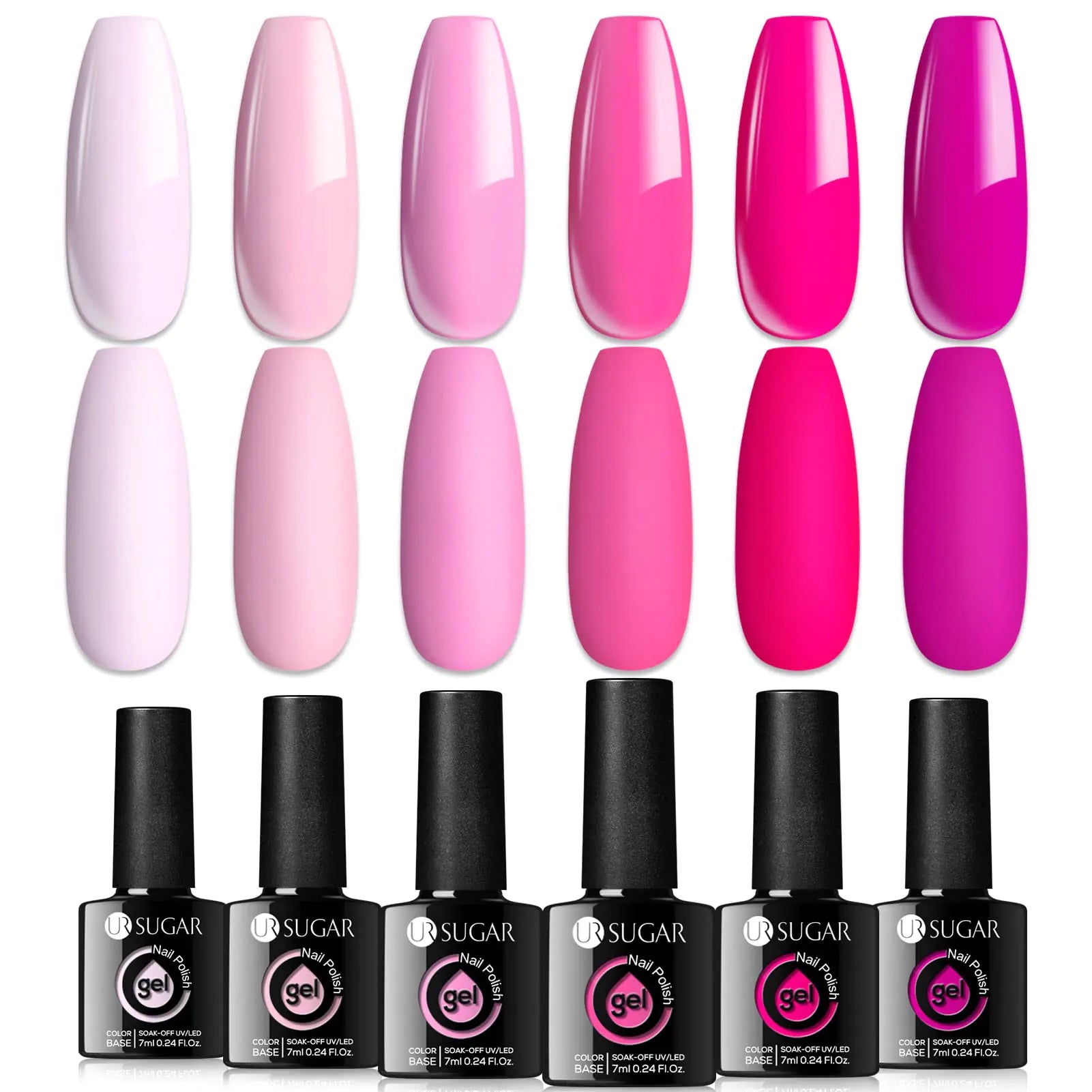 UR SUGAR Sweet Charm Pink Gel Polish Set – Vibrant, Long - Lasting Beauty - GNS Beauty & Personal Care