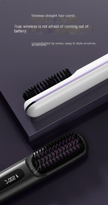 USB Charging Ceramic Heated Hair Straightening Comb – Effortless Styling, Anytime, Anywhere - GNS Beauty & Personal Care
