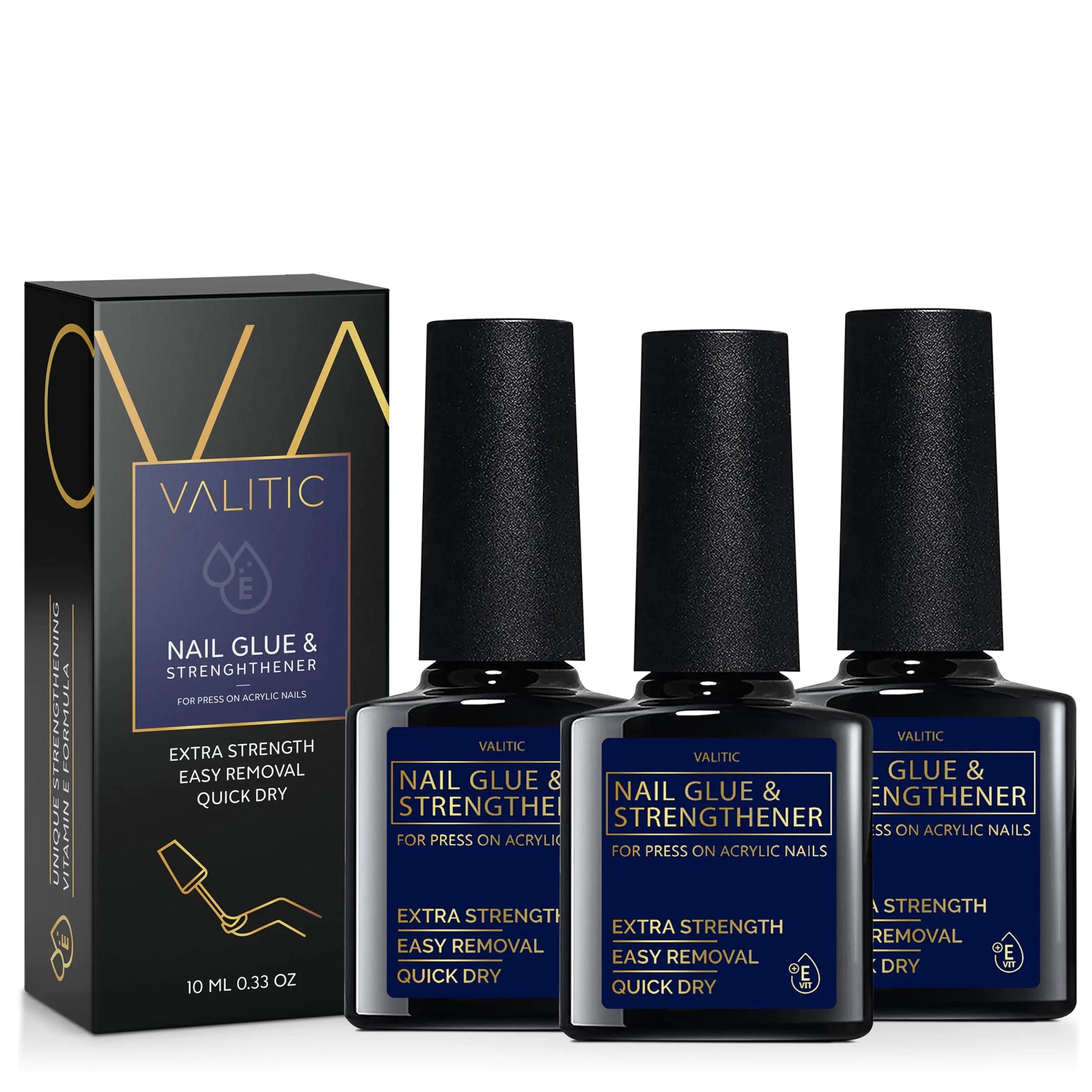 Valitic Quick Dry Nail Glue & Strengthening Gel - 4 Pack - GNS Beauty & Personal Care