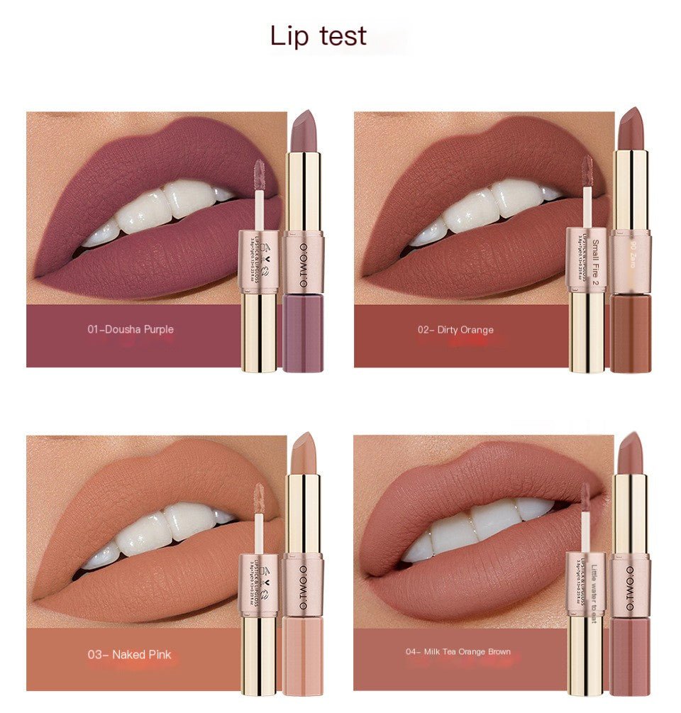Velvet Matte Liquid Lipstick - Hydrating & Long - Lasting Lip Gloss (12 Shades) - GNS Beauty & Personal Care